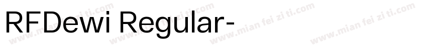 RFDewi Regular字体转换